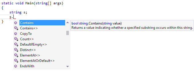 String methods in Visual Studio - C# .NET Basic Constructs