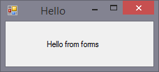 The first window application in C# .NET - Form Applications in C# .NET Windows Forms