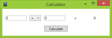 Calculator in C# .NET WPF - Form Applications in C# .NET WPF