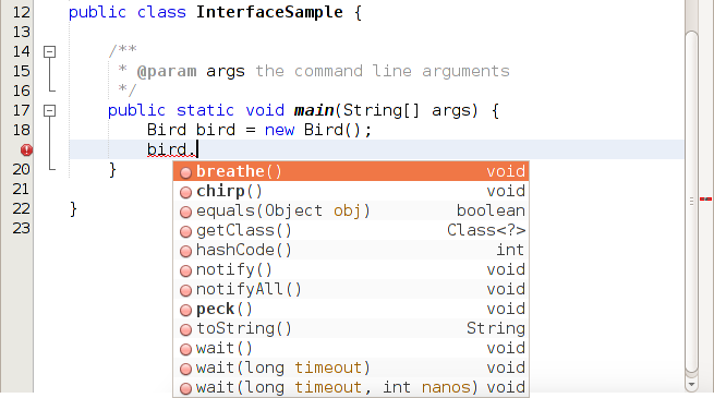 Bird methods in Java - Object-Oriented Programming in Java