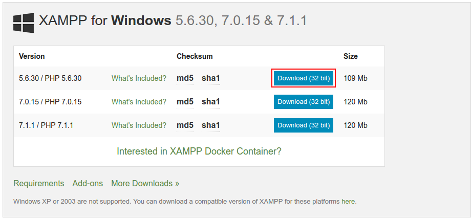 XAMPP installation - PHP Basic Constructs