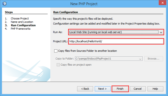 NetBeans PHP local server – project set-up - PHP Basic Constructs