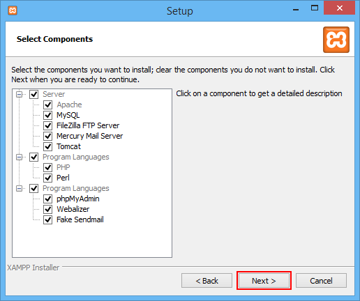 Components of the XAMPP package - PHP Basic Constructs