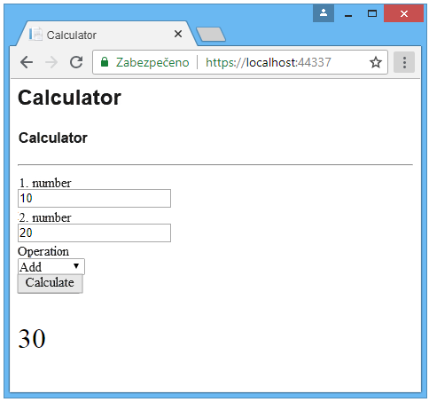 An ASP.NET Core MVC calculator - ASP.NET Core MVC Basics