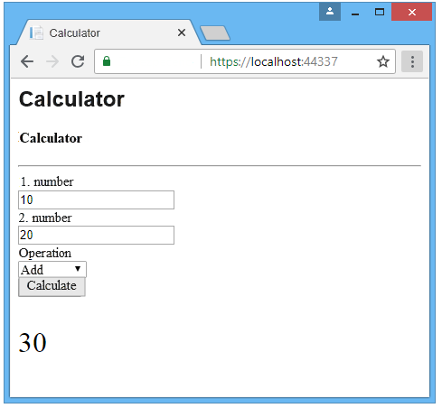 An ASP.NET MVC calculator - ASP.NET Core MVC Basics
