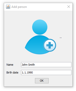 Add a new person in Java Swing - Form Applications in Java Swing