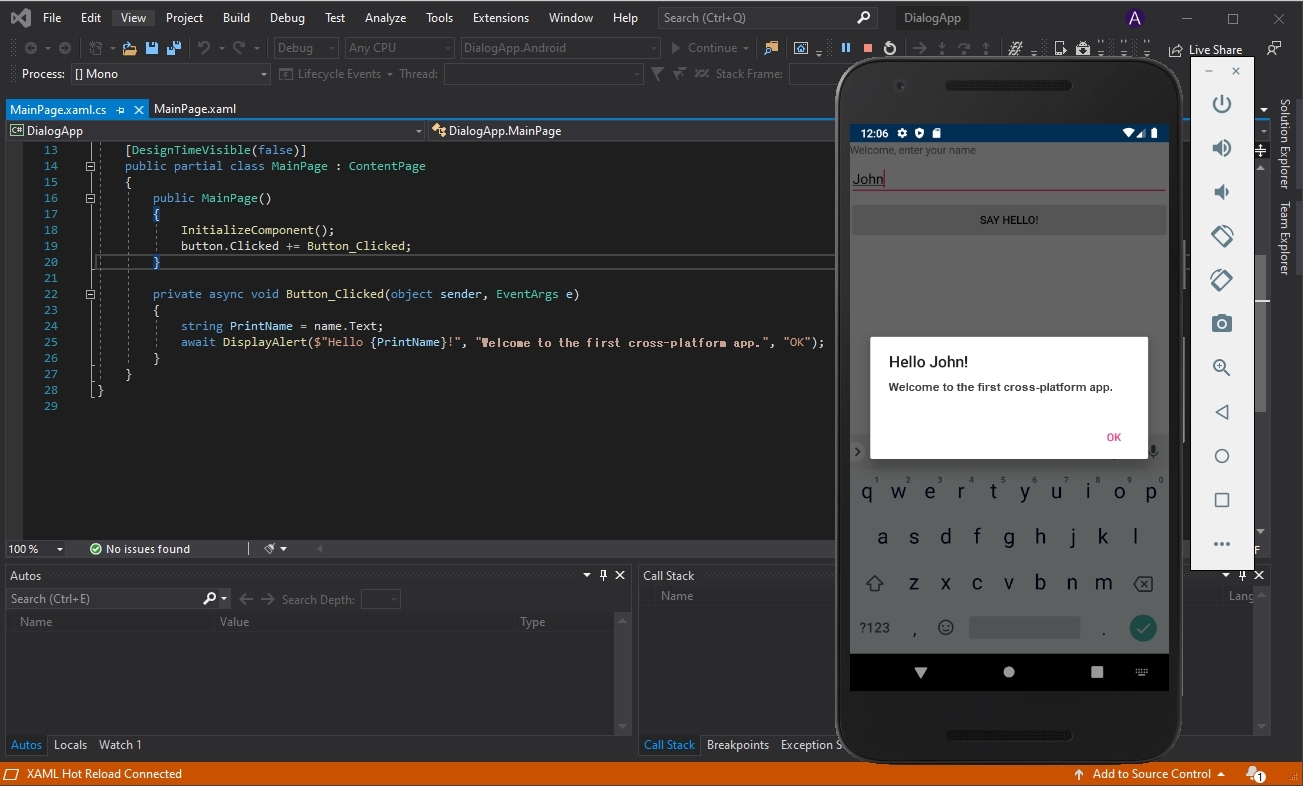 Dialog in Android app in C# .NET and Xamarin - Smartphone Apps in Xamarin and C# .NET