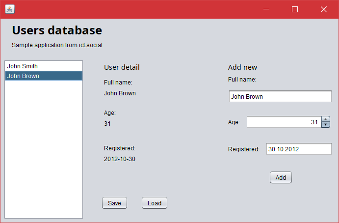A form for adding a new users in Java to a CSV file - Files and I/O in Java